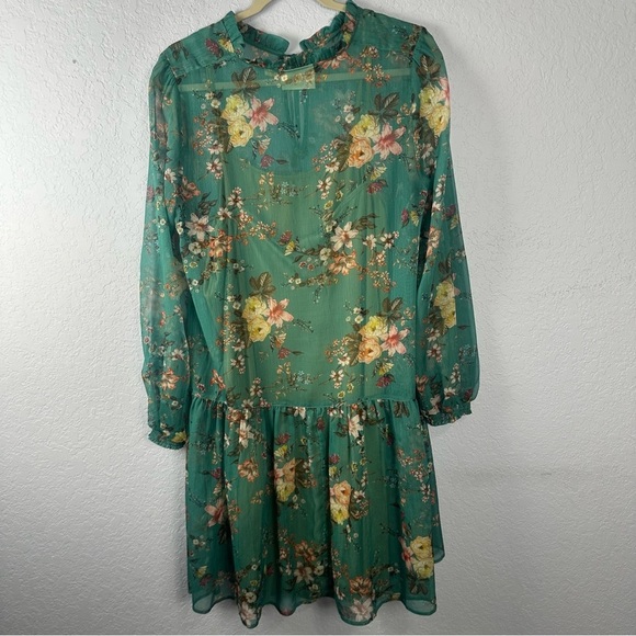 Anthropologie Maeve Emmy Floral Lined Tunic Dress Size Medium - Picture 5 of 7